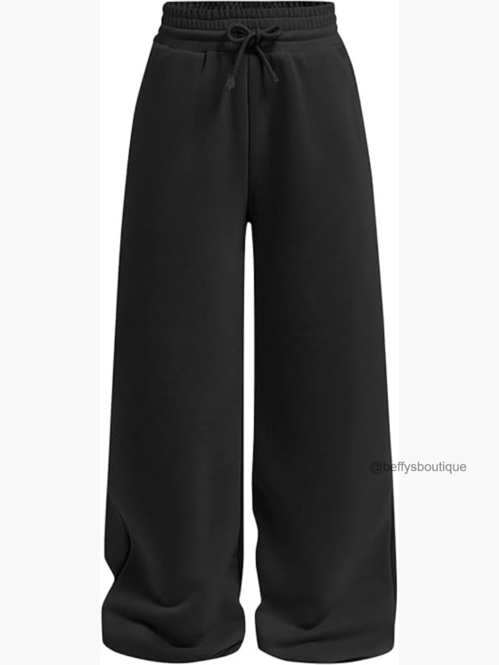 Wide Leg Loose Sweatpants Elastic Waist Drawstring Jogger Pants Girls